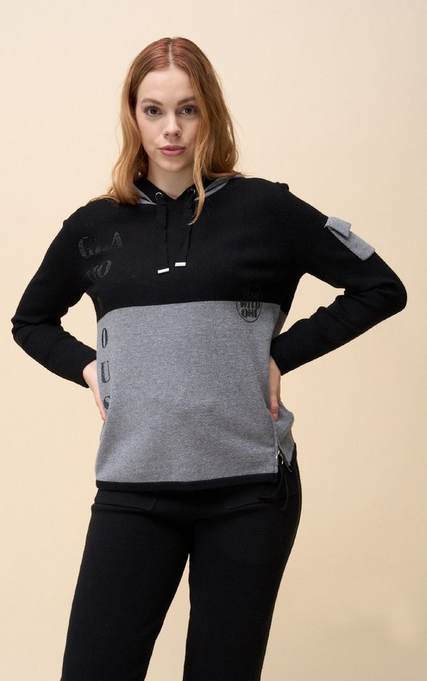 Passioni Kapuzenpullover mit Strassdetails und Zuglaschen von Passioni