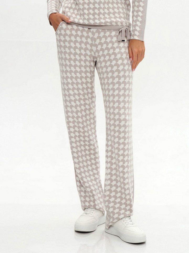 Passioni Strickhose im geraden Schnitt und elastischem Bund von Passioni