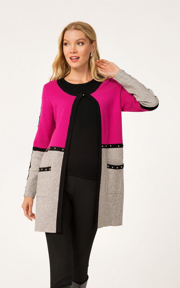 Passioni Strickjacke mit Nietendetails von Passioni