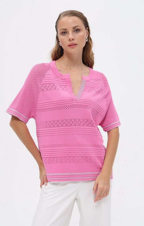 Passioni T-Shirt Oversized-Fit mit Strassdetails von Passioni