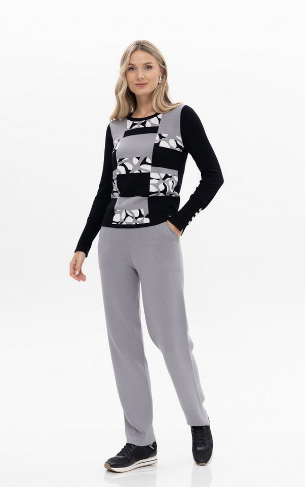 Passioni Strickpullover im Colorblock-Muster von Passioni