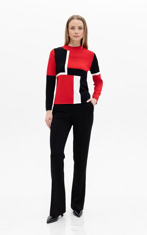 Passioni Strickpullover im Colourblock-Design von Passioni