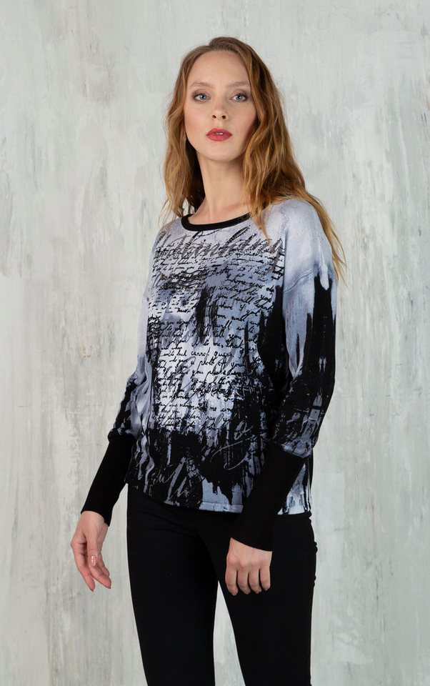 Passioni Strickpullover mit Schriftmuster von Passioni