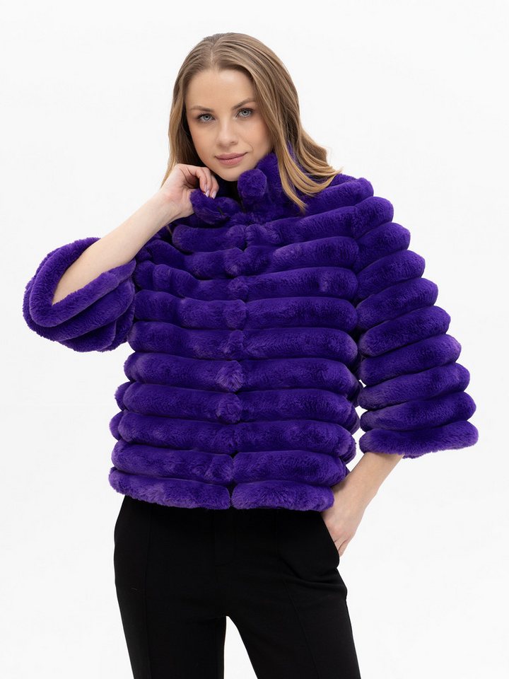 Passioni Winterjacke Felljacke mit 3/4-Arm mit Steppung von Passioni