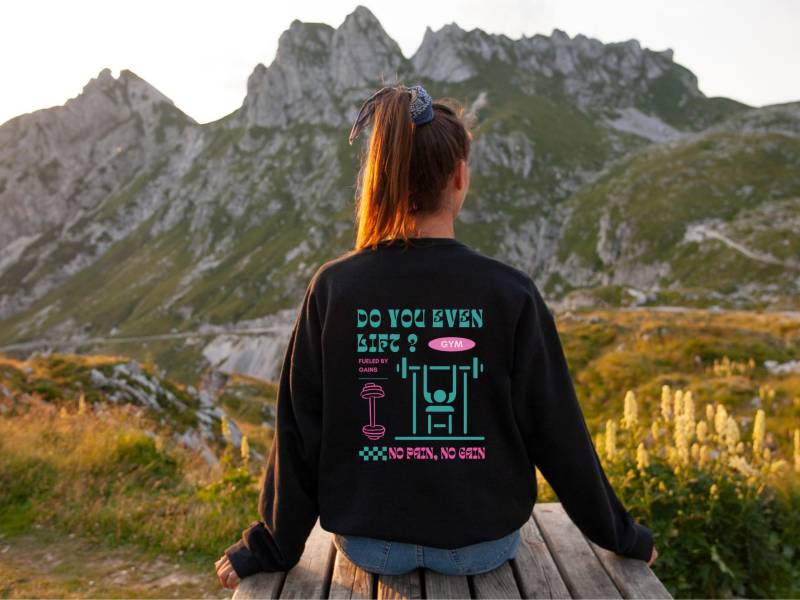 Do You Even Lift Sweatshirt, Gym Lover Fitness Pullover, Workout Sweater, Muskel Training Shirt, Geschenk, Pumping Iron von PassportWanderers