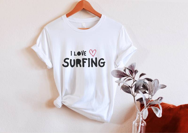 I Love Surfing Tshirt, Gift, Beach Apparel, Surfer Spread Love For With This Unique Gift Surfers von PassportWanderers