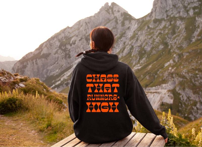 Runner's High Hoodie - Läufer Running Geschenk Für Jogger Marathon Pullover Sportlicher Kapuzenpulli von PassportWanderers