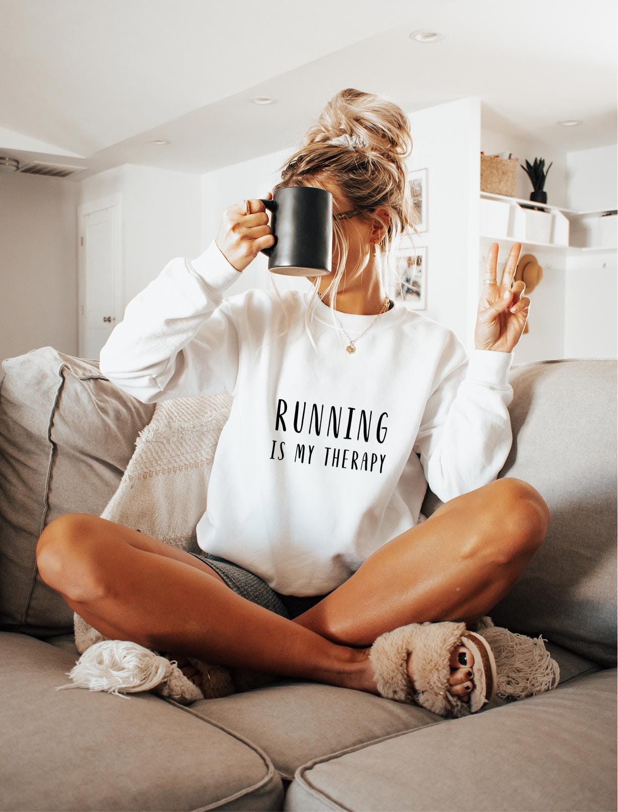 Running Is My Therapy Sweatshirt, Läufer Pullover, Geschenk Für Jogger, Sport Sweater Running Is My Therapy Sweatshirt, Läufer Pullover, Geschenk Für Jogger, Sport Sweater von PassportWanderers