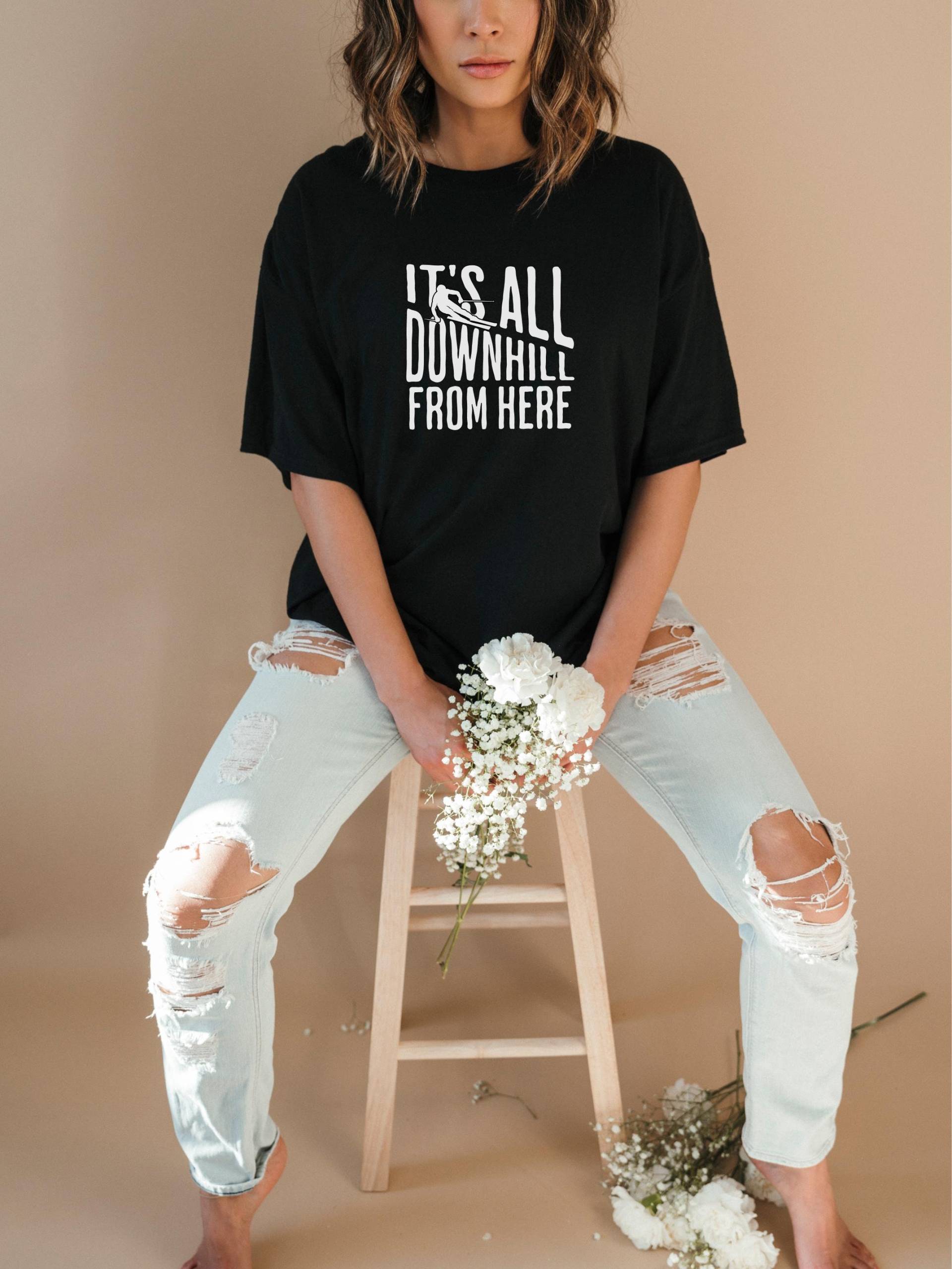 Ski Shirt, Skifahren T-Shirt, Lustiges Wintersport Unisex Skiurlaub Geschenk, Apres Shirt von PassportWanderers