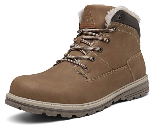 PASTAZA Warme Winterschuhe Herren Damen Winterstiefel Outdoor Winterboots Gefüttert Schneestiefel Dunkelgelb 47 von PASTAZA