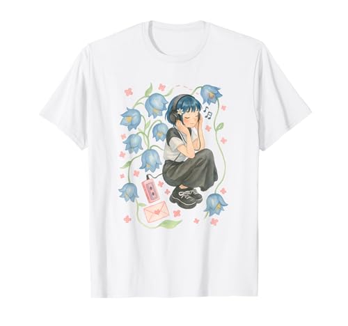 Emo Blumen Y2k Mädchen Aquarell Kunst Design T-Shirt von Pastel Dreams Aquarell Art