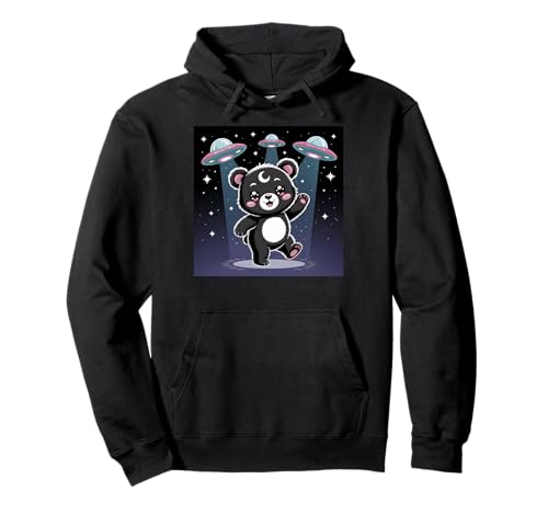 Bär Alien UFOs Ästhetische Kawaii Goth Mädchen Kleidung Rosa Goth Pullover Hoodie von Pastel Goth Clothing Goth Accessories For Women