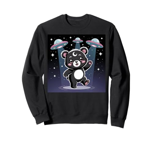 Bär Alien UFOs Ästhetische Kawaii Goth Mädchen Kleidung Rosa Goth Sweatshirt von Pastel Goth Clothing Goth Accessories For Women