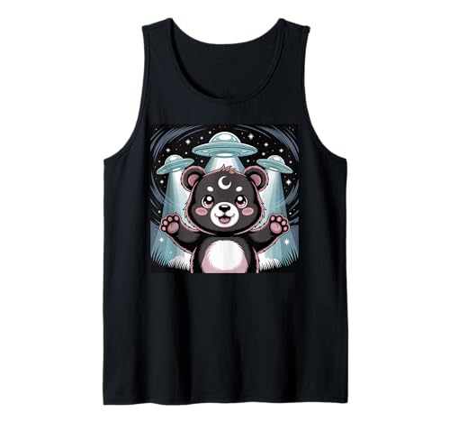 Bär Alien UFOs Ästhetische Kawaii Goth Mädchen Kleidung Rosa Goth Tank Top von Pastel Goth Clothing Goth Accessories For Women