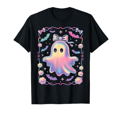 Preppy Halloween Ghost Cute Boo Ghost Coquette Spooky Girly T-Shirt Preppy Halloween Ghost Cute Boo Ghost Coquette Spooky Girly T-Shirt von Pastel Haunt Ghost Coquette Spooky