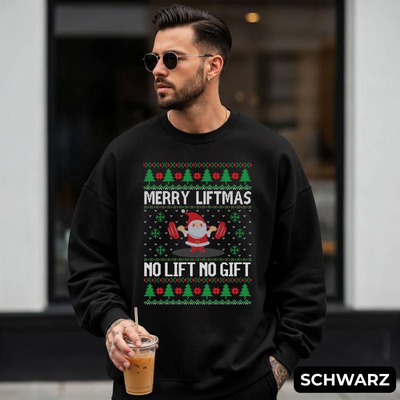 Merry Liftmas Pullover | Ugly Christmas Sweater Für Fitnessfans No Lift Gift Weihnachtsgeschenk Sportler von PastelLoveDesign