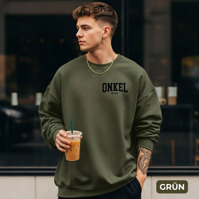 Onkel Pullover Mit Personalisierbarem Est. Datum - Cooles Sweatshirt Für Werdende & Patenonkel Geschenk Zur Babyankündigung von PastelLoveDesign