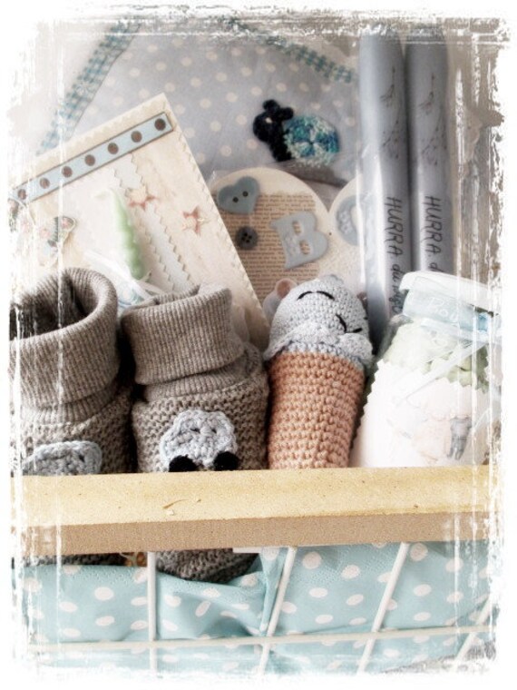 Zuckersüsses Großes Babyshower - Set 8 Teilig/Baby Babyparty Geschenkset Zur Geburt Geschenk Boy Junge von Pastellboutique