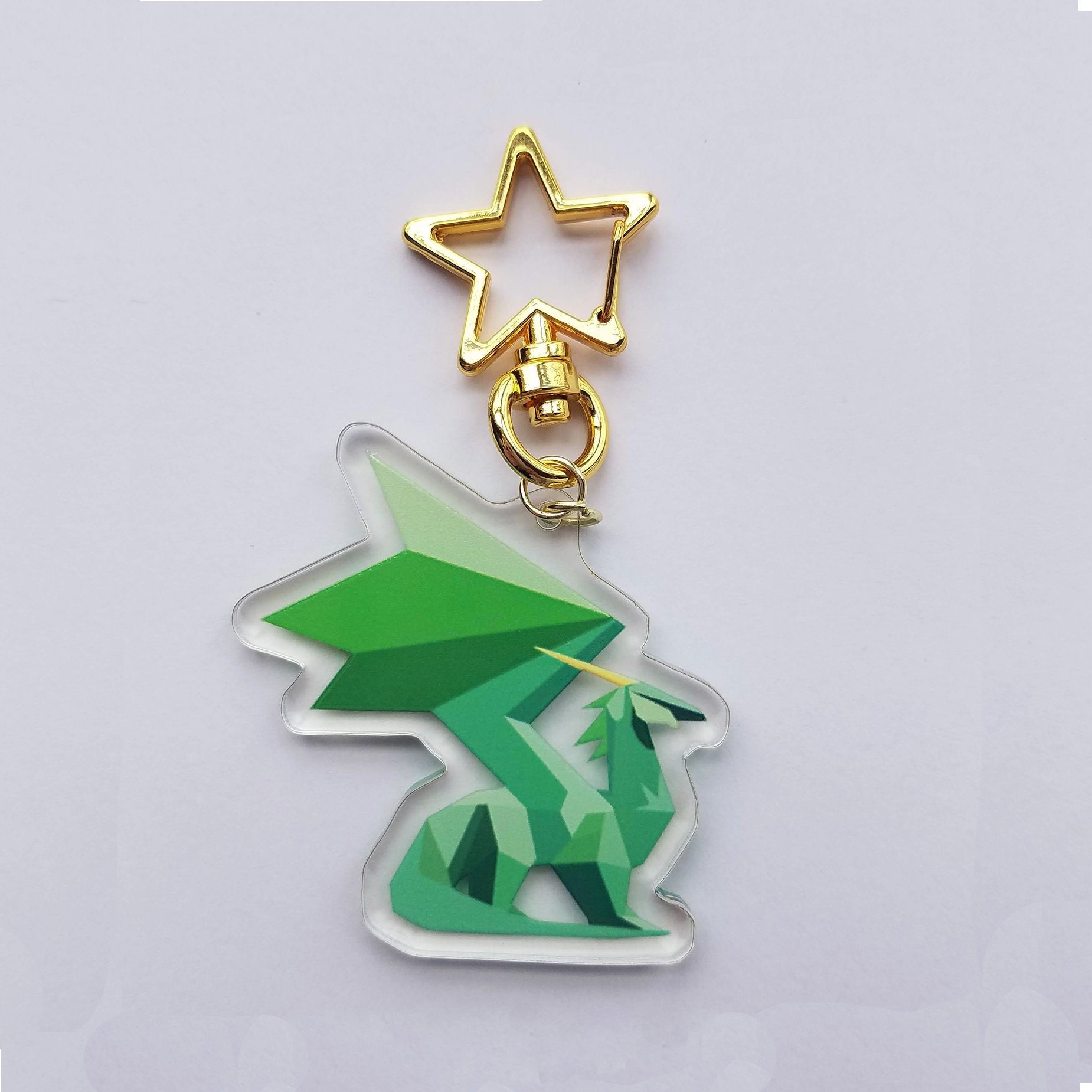 Crystal Dragon 5, 1 cm Klarer Acrylanhänger Crystal Dragon 5, 1 cm Klarer Acrylanhänger von PastelxPixels