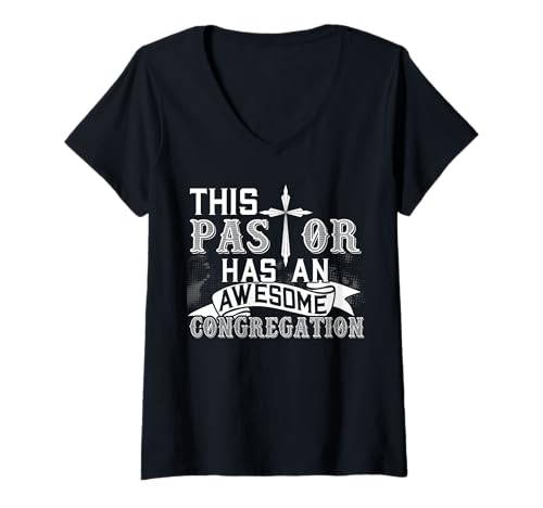 Damen Dieser Pastor hat eine Klasse: Kirchengemeinde T-Shirt mit V-Ausschnitt von Pastor funny pastor sayings
