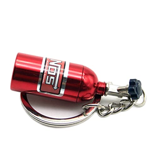 Mini -Flaschenschlüsselkette, kreativer stilvoller NOS -Mini -Nitro -Oxid -Flaschenschlüsselringschlüsselketten Ring Keyfob Stash Turbo Keychain Rot rot von Pastoralist