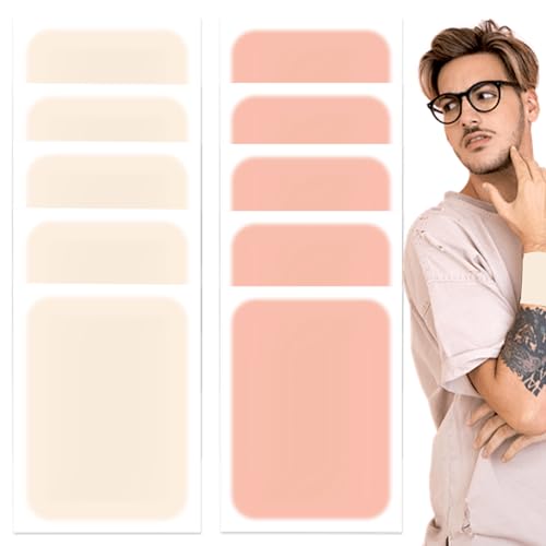 Tattoo Deck-up Patch 10pcs wasserdichtes Tattoo Cover-Up Tape 2 Farben Atmungsaktives Tattoo Concealer Aufkleber Ultra-dünner Haut Tattoo Cover für Tattoo Scar ＆ Geburtsmarks Stil 1 von Pastoralist