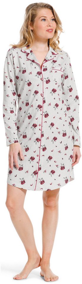 Pastunette Nachthemd Damen Schlafshirt geknöpft (1-tlg) Baumwolle von Pastunette