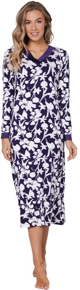 Pastunette Nachthemd Damen Schlafshirt lang (1-tlg) Edles Design von Pastunette