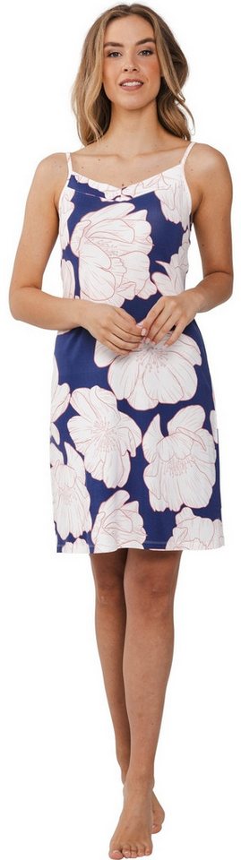 Pastunette Nachthemd Damen Schlafshirt mit Spaghetti Trägern (1-tlg) Modisches Design von Pastunette