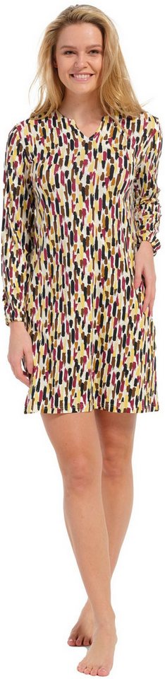Pastunette Nachthemd Damen Schlafshirt mit langem Arm (1-tlg) Modisches Design von Pastunette