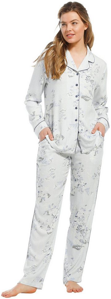 Pastunette Pyjama Damen Schlafanzug geknöpft (2 tlg) Modisches Design von Pastunette