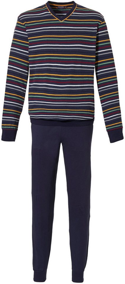 Pastunette Pyjama Herren Schlafanzug mit Bündchen (2 tlg) Modisches Design von Pastunette