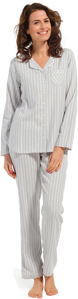 Pastunette Schlafanzug Damen Flanell Pyjama (2 tlg) Baumwolle von Pastunette