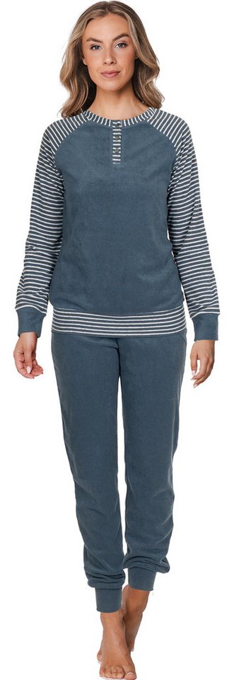 Pastunette Schlafanzug Damen Frottee Pyjama (2 tlg) Modisches Design von Pastunette