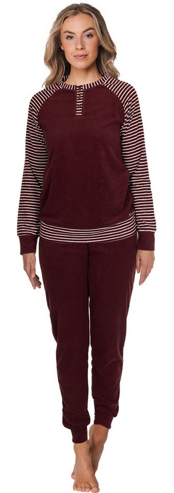 Pastunette Schlafanzug Damen Frottee Pyjama (2 tlg) Modisches Design von Pastunette