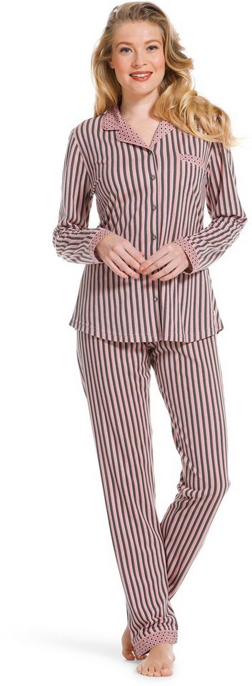 Pastunette Schlafanzug Damen Pyjama geknöpft (2 tlg) Modisches Design von Pastunette