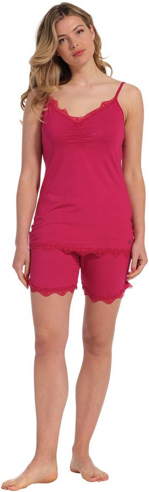 Pastunette Schlafanzug Damen Shorty Schlafanzug (2 tlg) mit Spitze abegesetzt von Pastunette