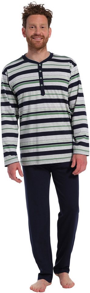 Pastunette Schlafanzug Herren Schlafanzug lang (2 tlg) Modisches Design von Pastunette
