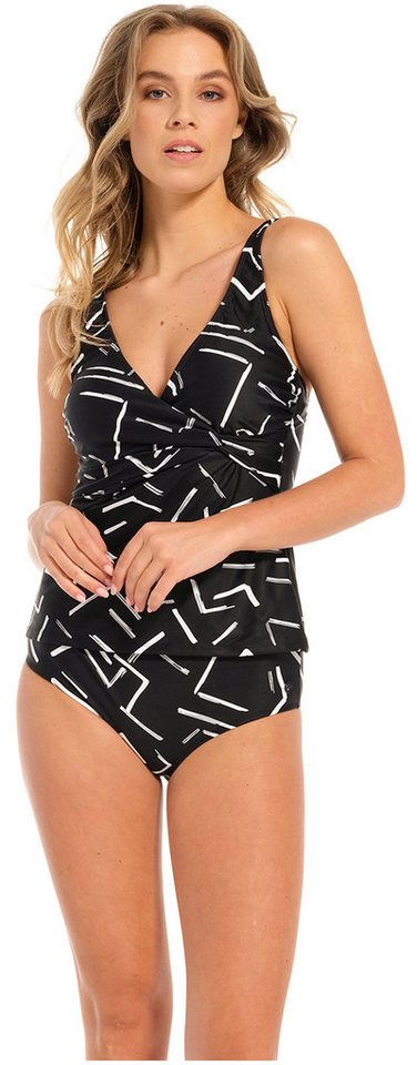 Pastunette Tankini Damen Tankini schwarz weiß (2-St) Modisches grafisches Design von Pastunette