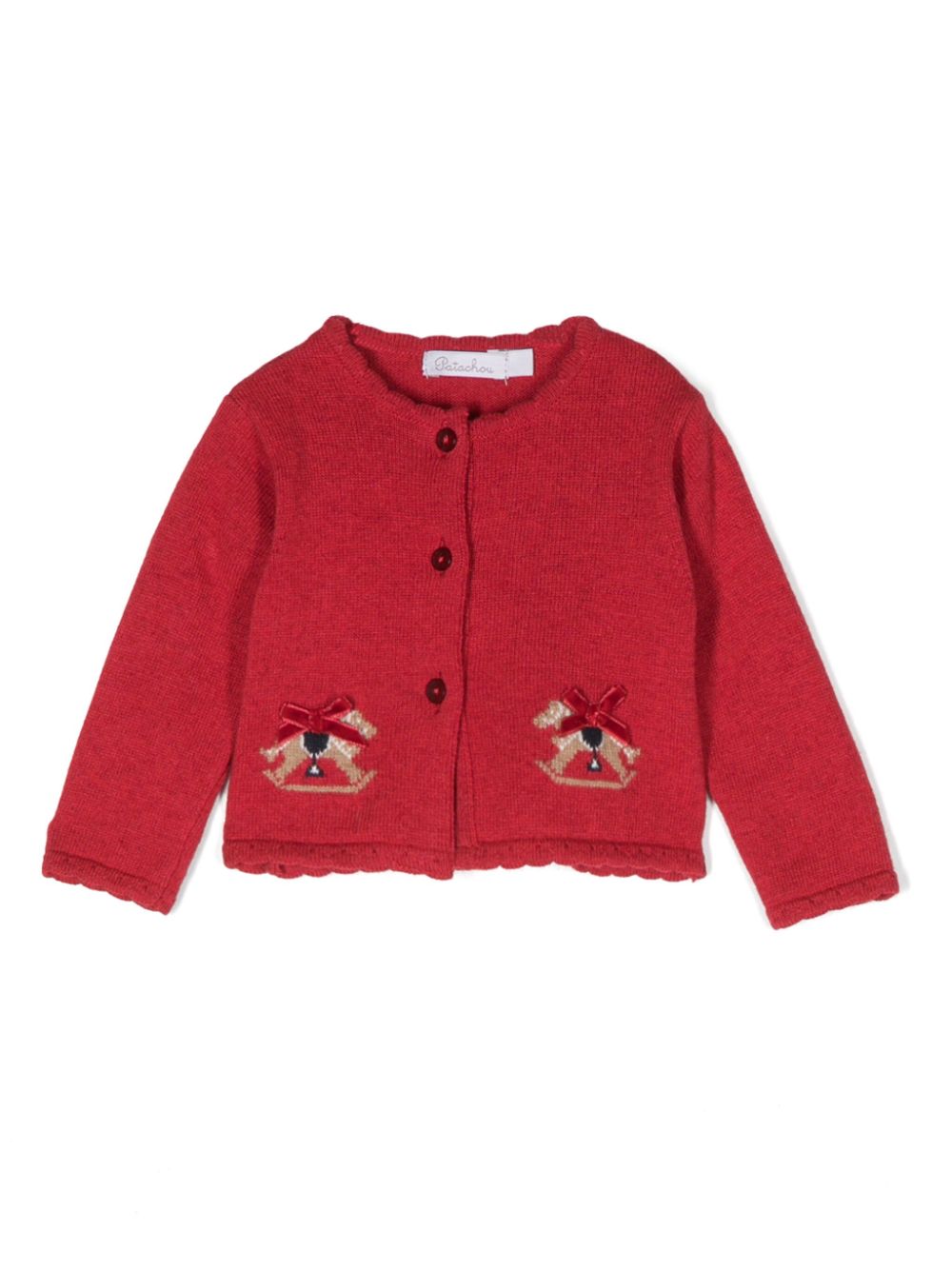 Patachou Cardigan mit Intarsienmuster - Rot von Patachou