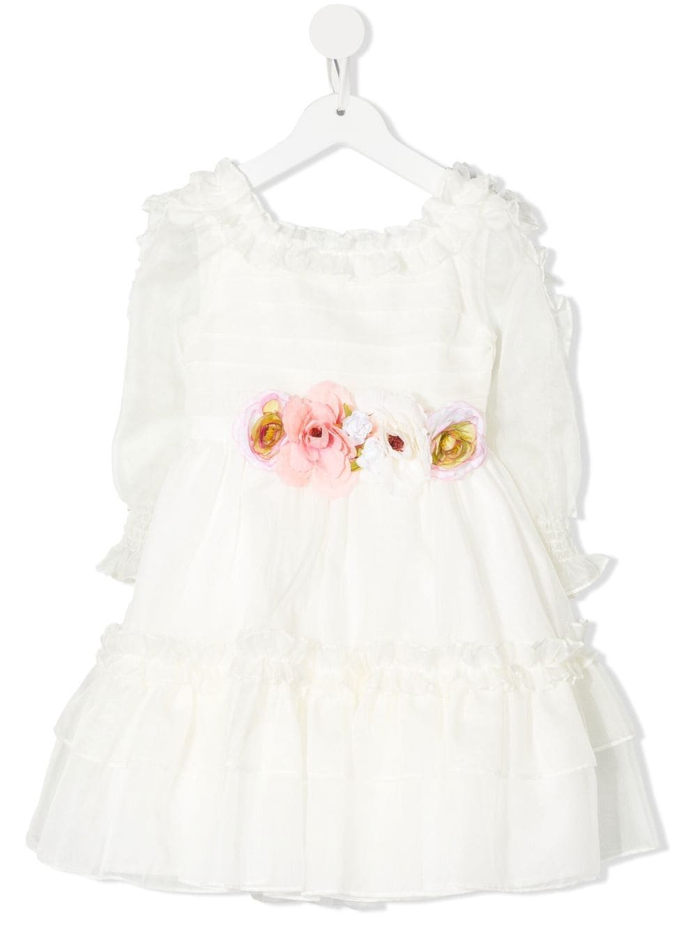 Patachou Kleid mit Blumenapplikation - Weiß von Patachou