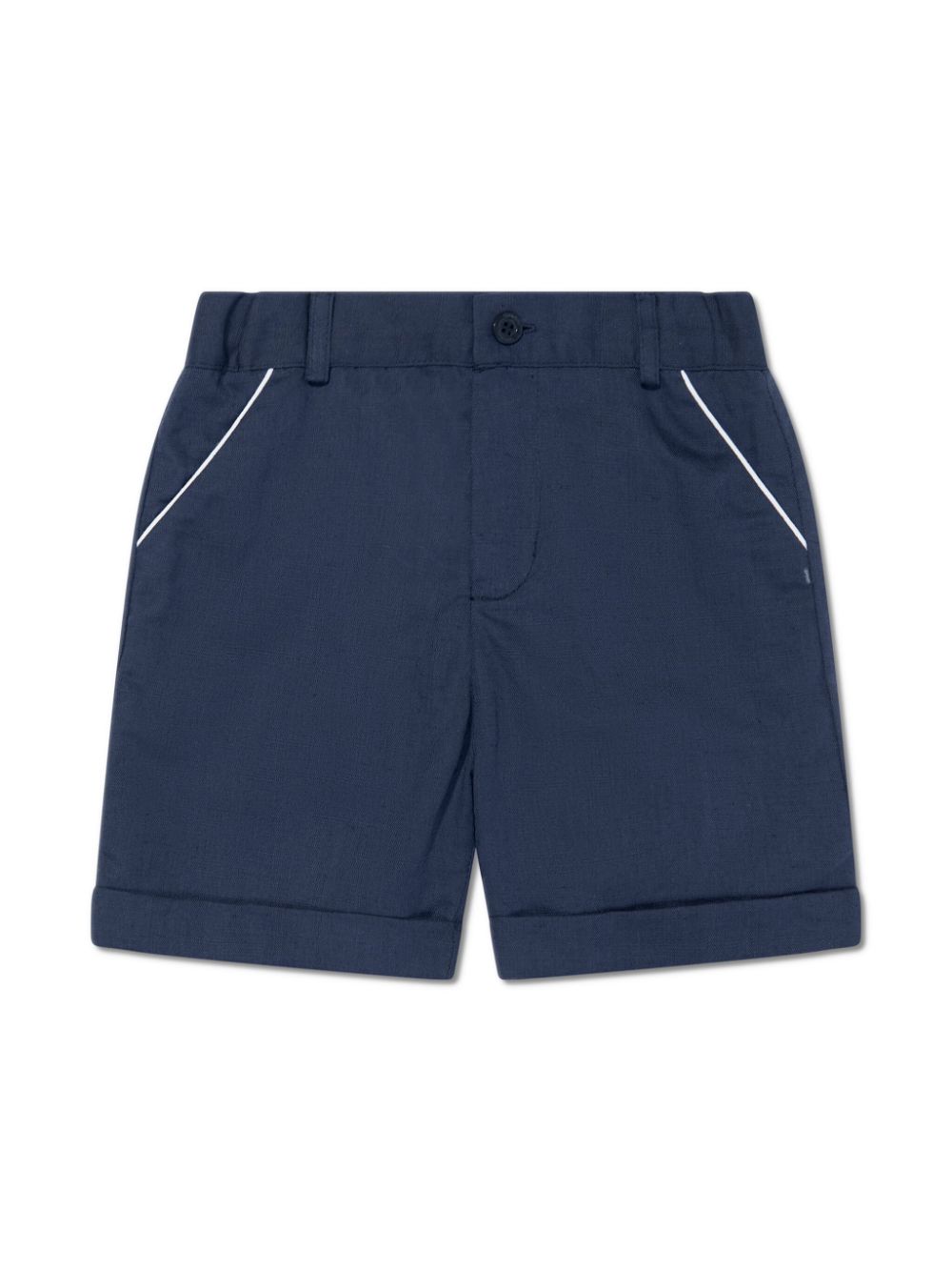 Patachou Leinengemisch-Shorts mit Umschlag - Blau von Patachou