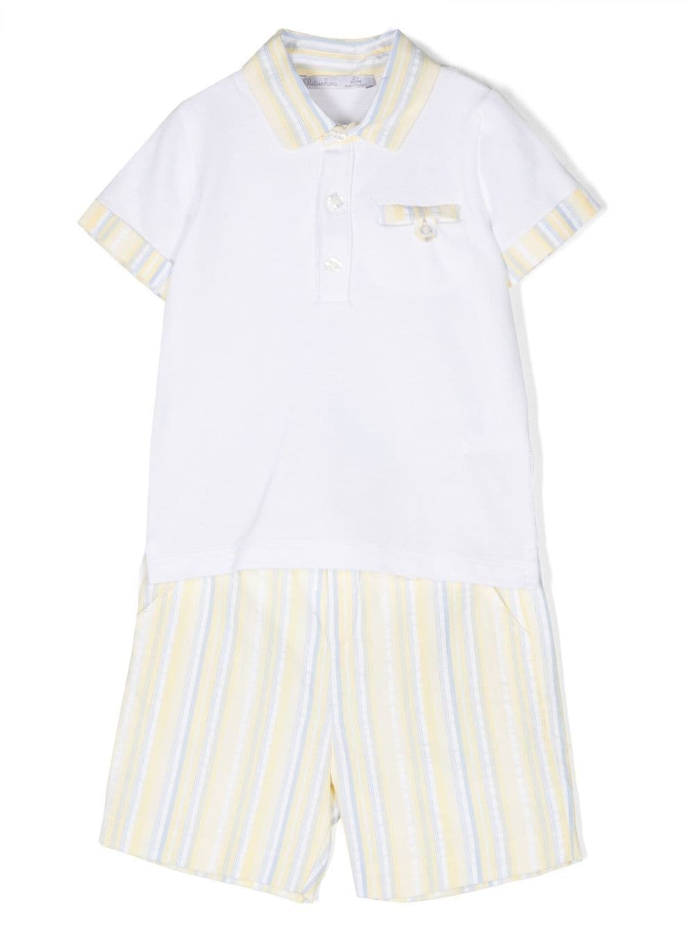 Patachou Set aus Poloshirt und Shorts - Weiß von Patachou