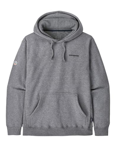 PATAGONIA Unisex Fitz Roy Icon Uprisal Hoody Kurzarm Shirt, Gravel Heather, M von Patagonia