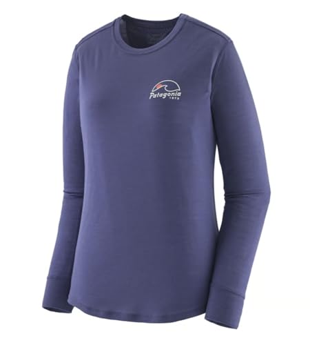 PATAGONIA Damen W's L/S Cap Cool Merino Blend Graphic T-Shirt, Imagine Moon: Solstice Purple, L EU von Patagonia