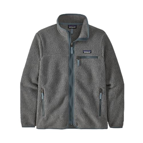 Patagonia Damen W's Retro Pile JKT Tops, Salt Grey w/Light Plume Grey, Small von Patagonia