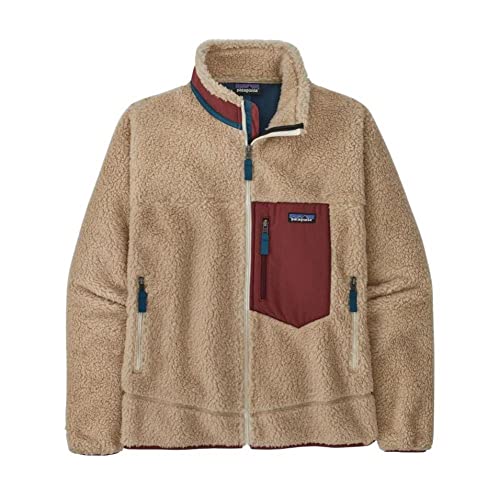 Patagonia Herren M's Classic Retro-x JKT T-Shirt, Dark Natural W/Sequoia Red, L von Patagonia