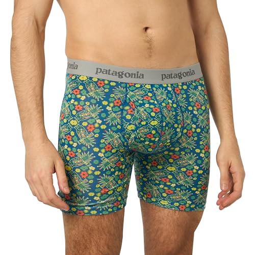 Patagonia Herren M's Essential Briefs-6 in. Boxer Shorts, Skunk Paradise: Endless Blue, Small von Patagonia