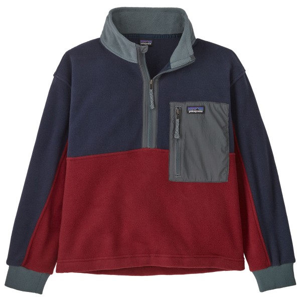 Patagonia - Kid's Microdini 1/2 Zip Pullover - Fleecepullover Gr L rot/blau von Patagonia