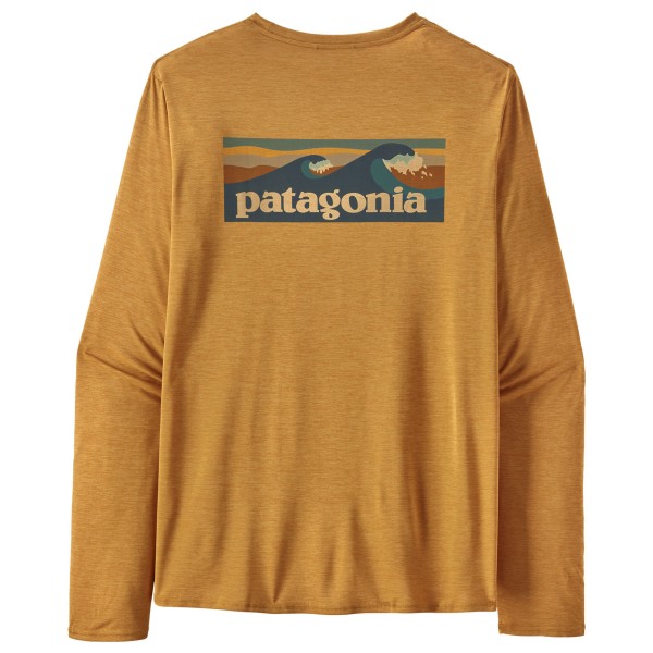 Patagonia - L/S Cap Cool Daily Graphic Shirt Waters - Funktionsshirt Gr S braun von Patagonia